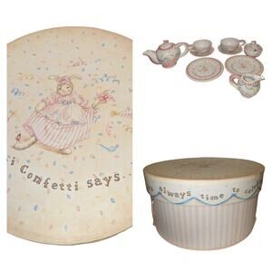 Bunnies by the Bay Netti Confetti Tea Set NWOT in Original Box Pretend Play Gift